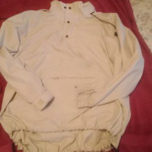 Lee Athletics Beige Polyester Pullover Jacket Large Pouch Pockets,